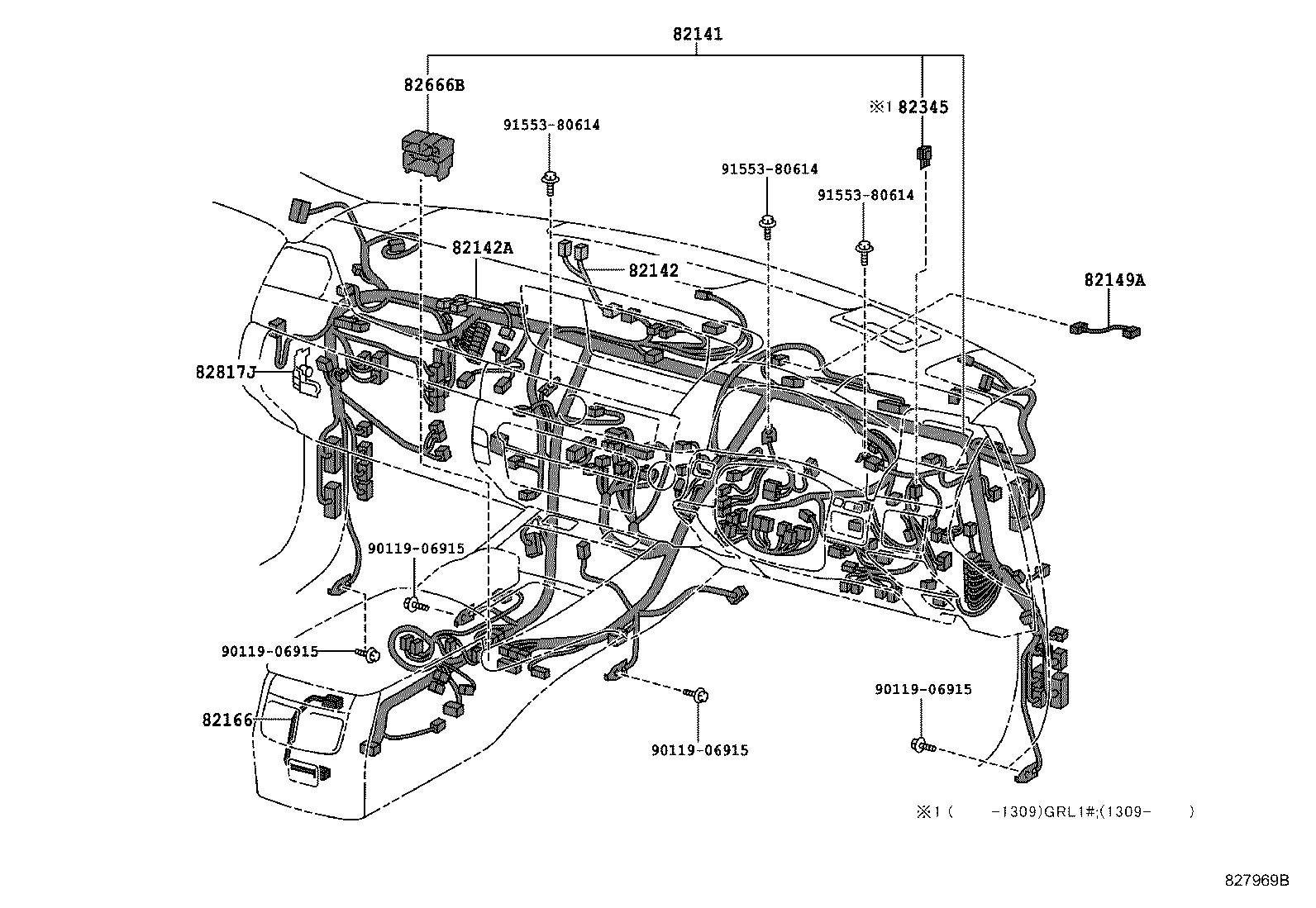 82142-30140 WIRE, INSTRUMENT PANEL, NO.2 product image