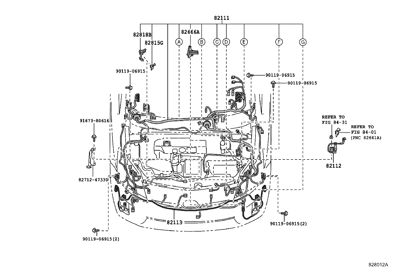 Toyota 82161-47D52 WIRE, FLOOR