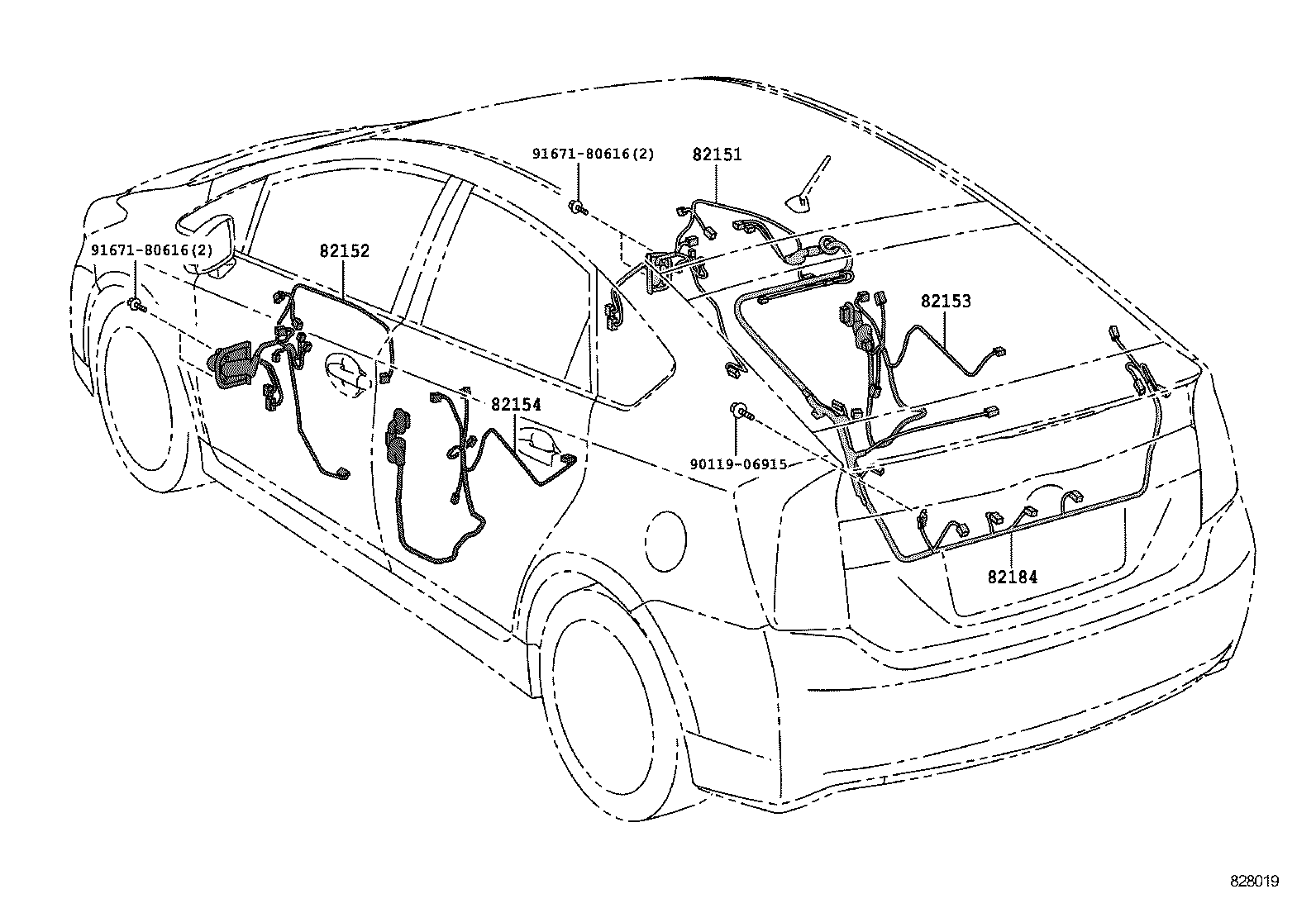 82191-47100 WIRE, FRONT SEAT, RH product image