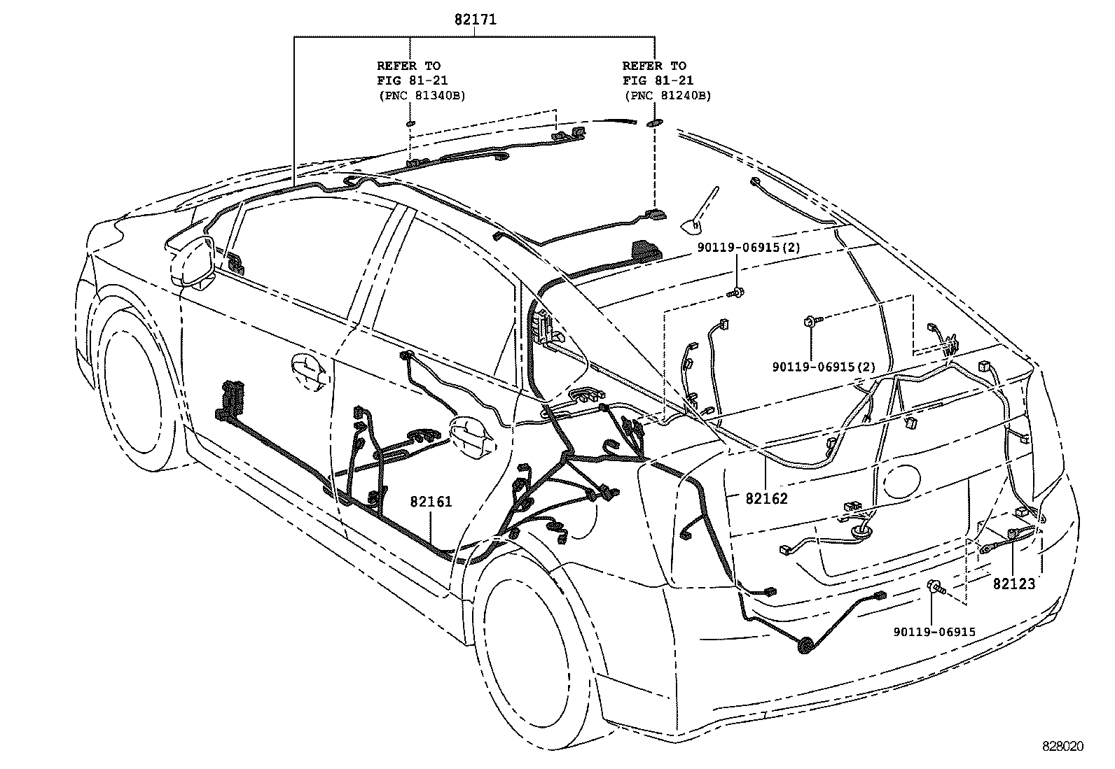 82191-47100 WIRE, FRONT SEAT, RH product image