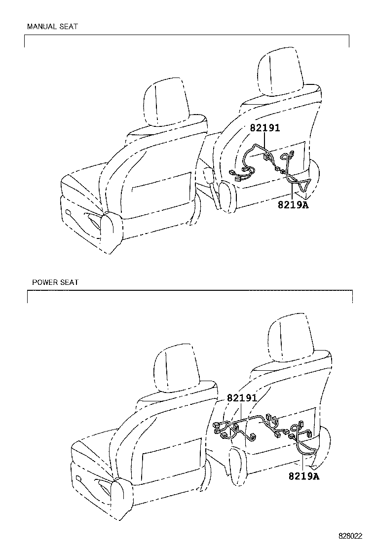 82191-47100 WIRE, FRONT SEAT, RH product image