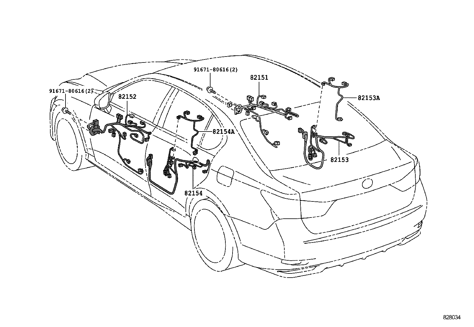 82142-30140 WIRE, INSTRUMENT PANEL, NO.2 product image