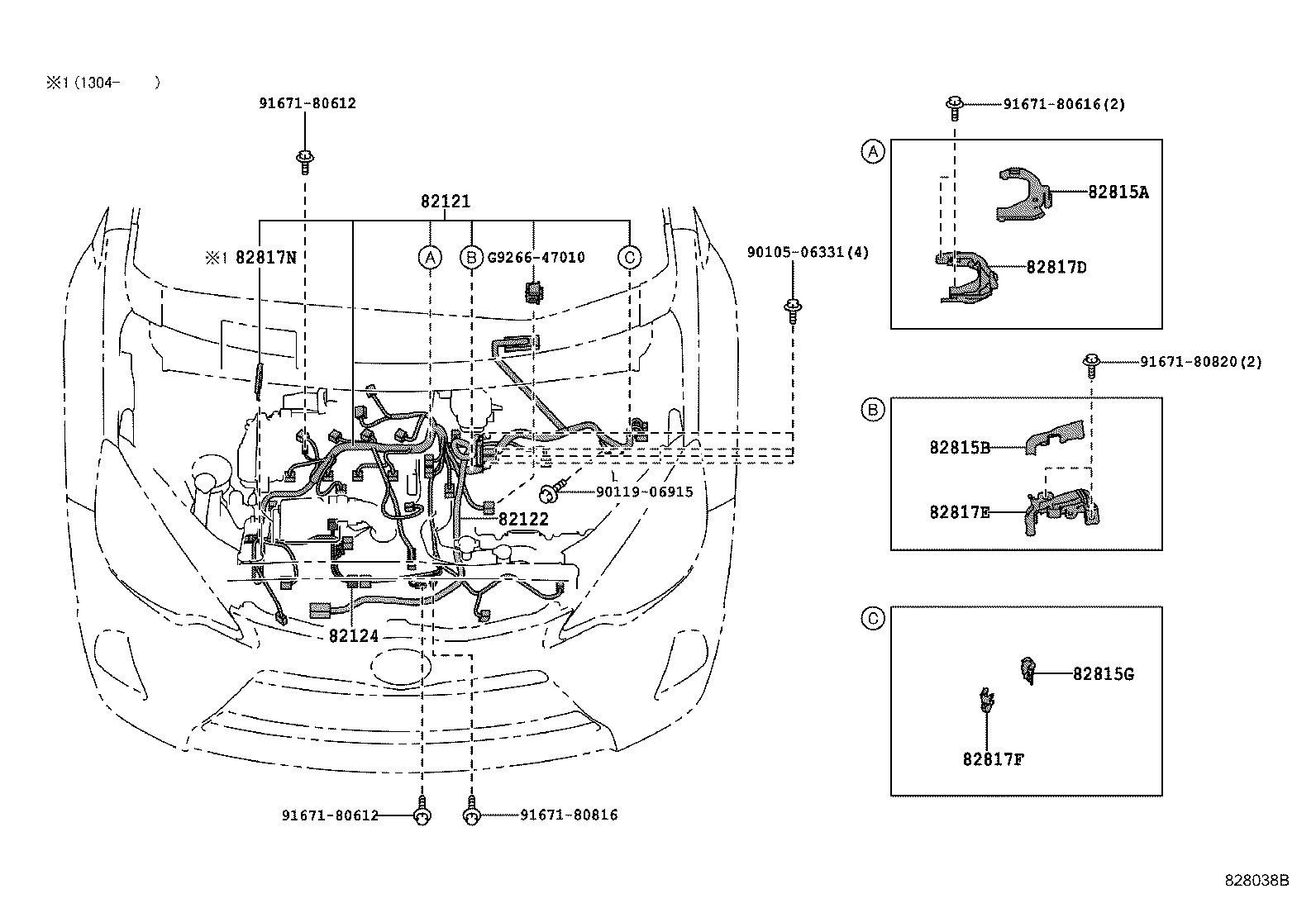 82167-52030 WIRE, SEAT, NO.1 product image