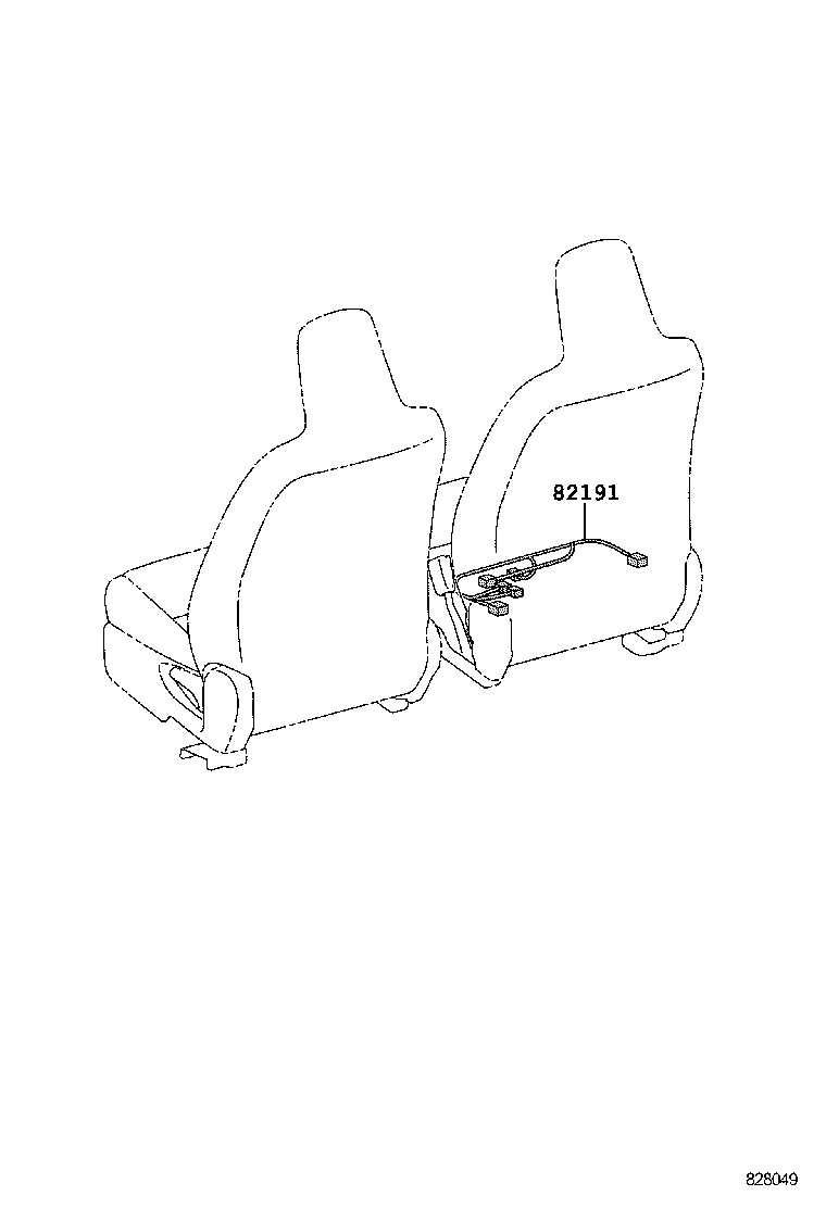 82191-52040 WIRE, FRONT SEAT, RH product image
