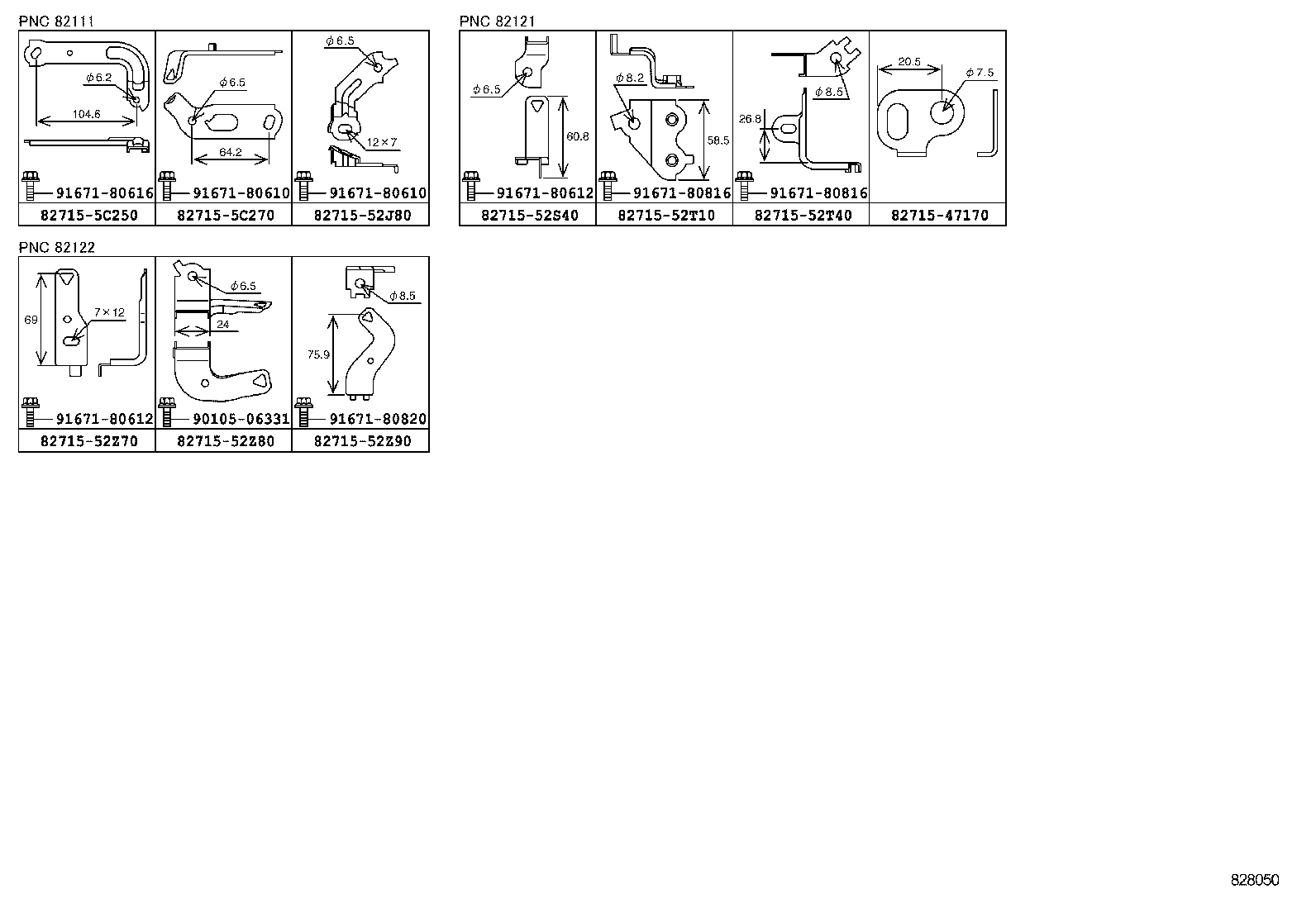 82191-52040 WIRE, FRONT SEAT, RH product image