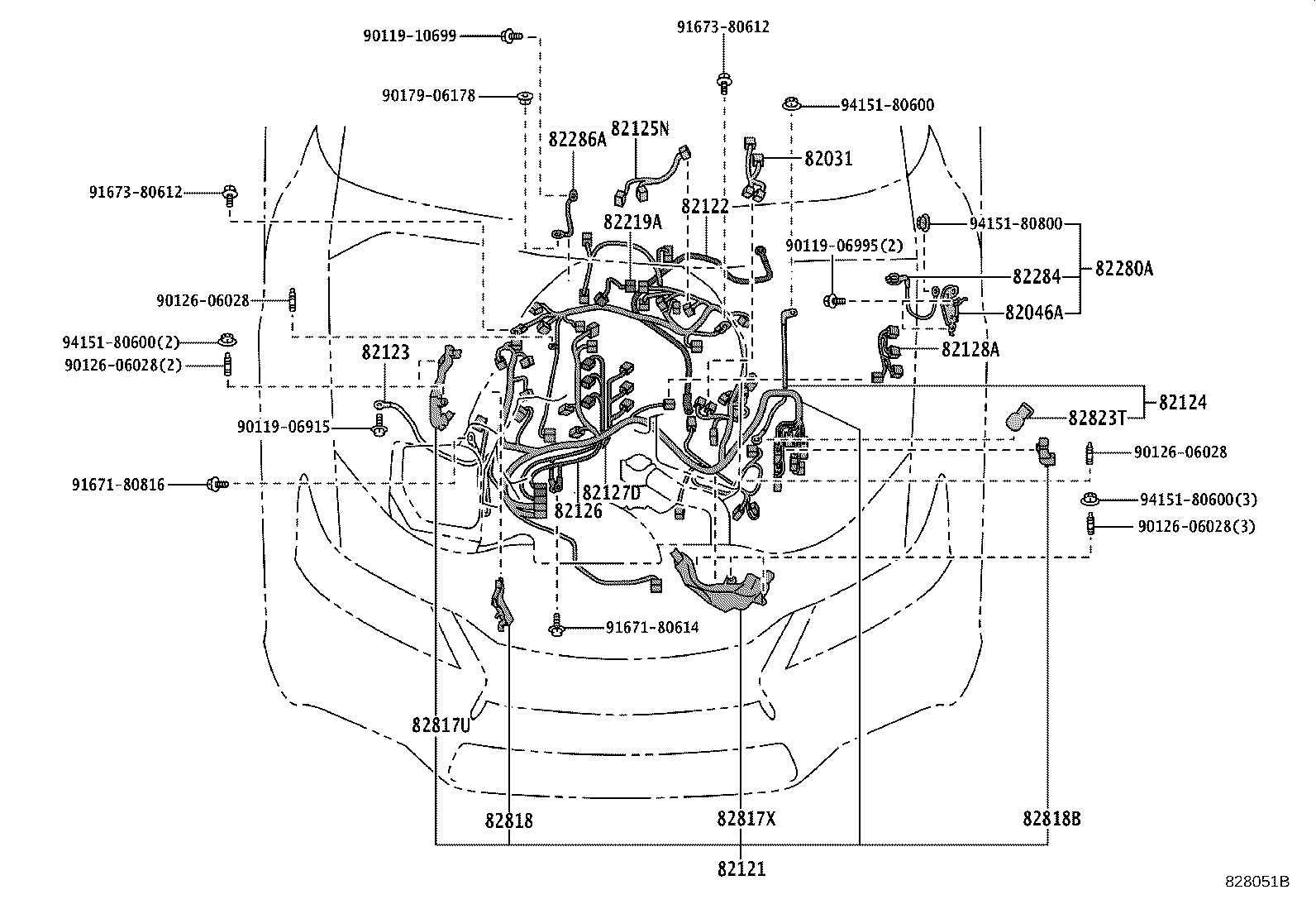 82151-30D00 WIRE, FRONT DOOR, RH product image