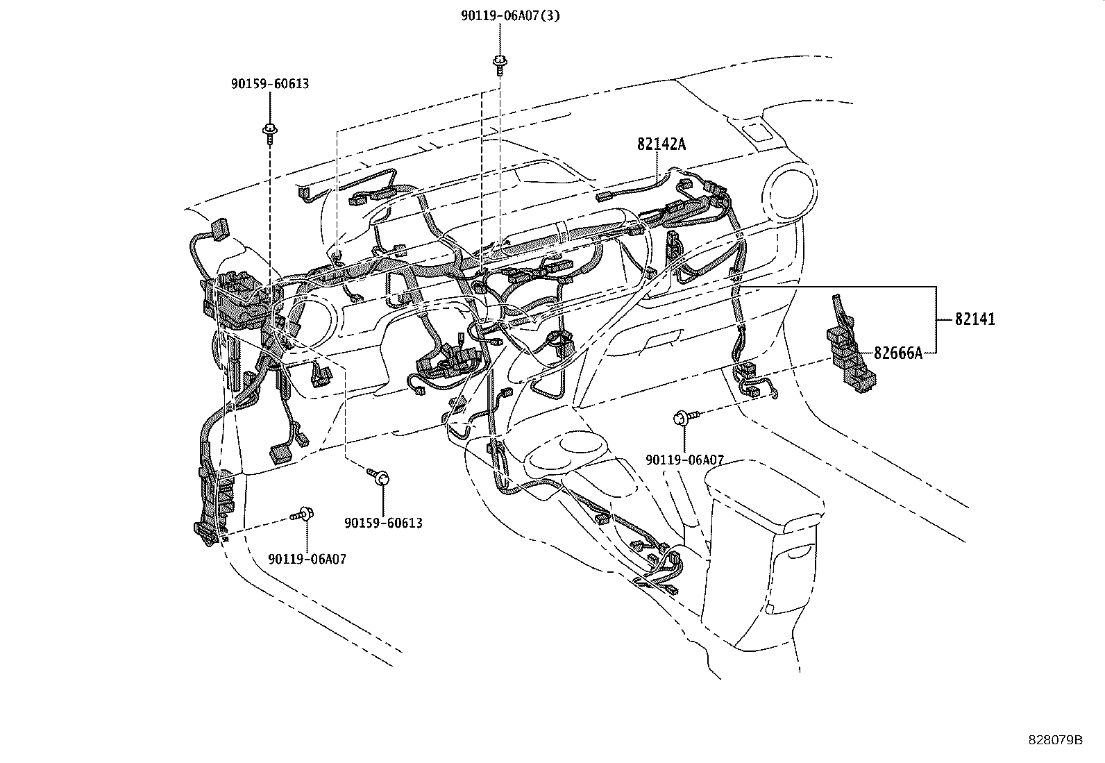 82140-52060 WIRE, INSTRUMENT PANEL, NO.2 product image