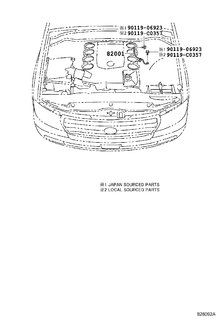 82122-0G040 WIRE, ENGINE, NO.2 product image