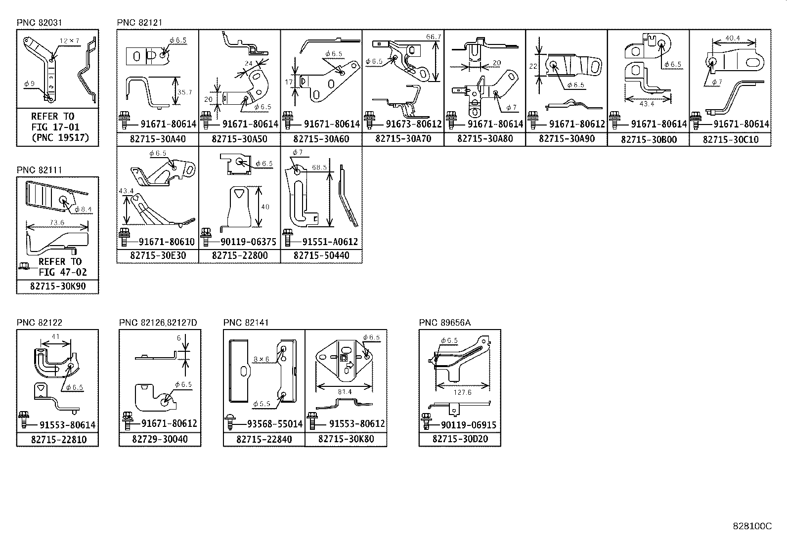 82154-22220 WIRE, REAR DOOR, NO.2 product image