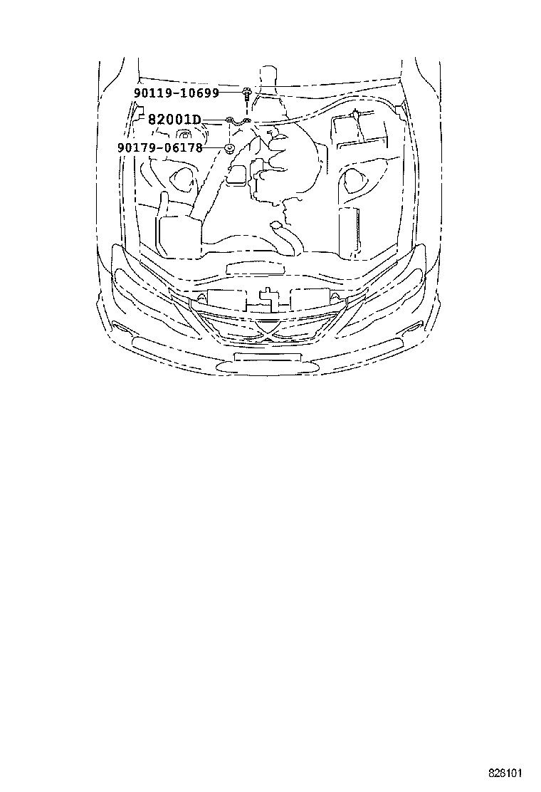 82154-22220 WIRE, REAR DOOR, NO.2 product image