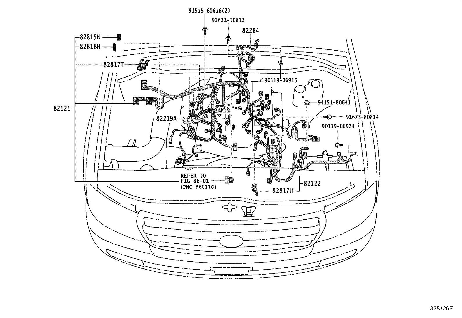 82142-60212 WIRE, INSTRUMENT PANEL, NO.2 product image