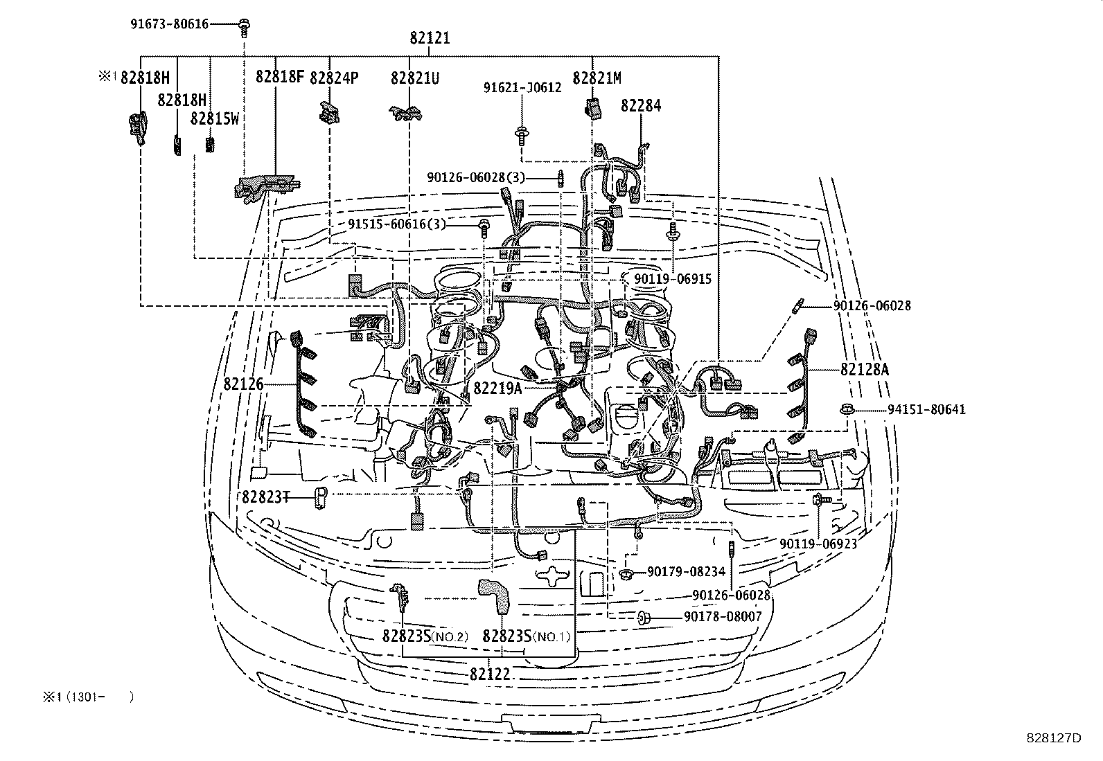 82142-60212 WIRE, INSTRUMENT PANEL, NO.2 product image