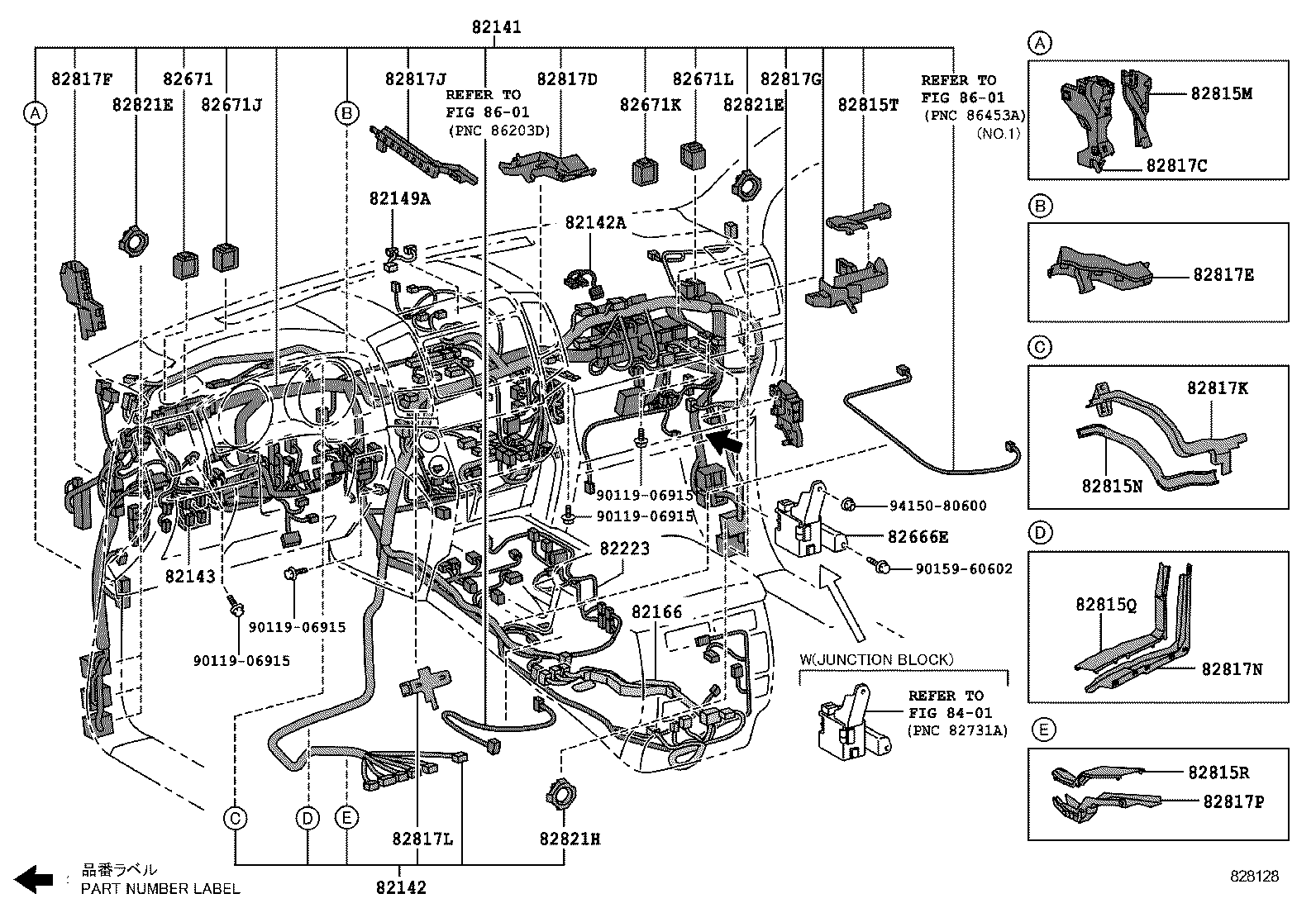 82142-60212 WIRE, INSTRUMENT PANEL, NO.2 product image
