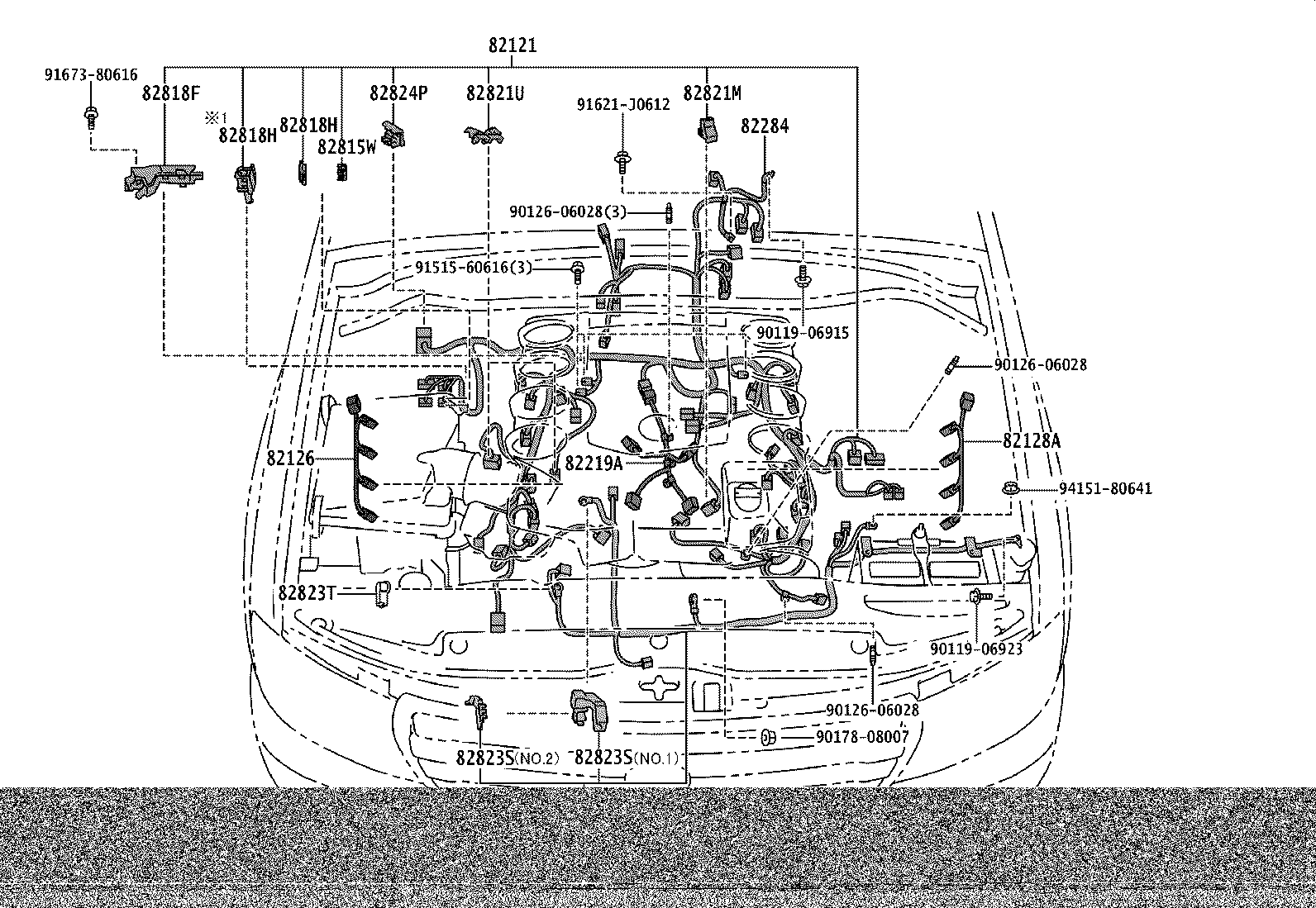 82817-60T30 PROTECTOR, WIRING HARNESS, NO.10 product image