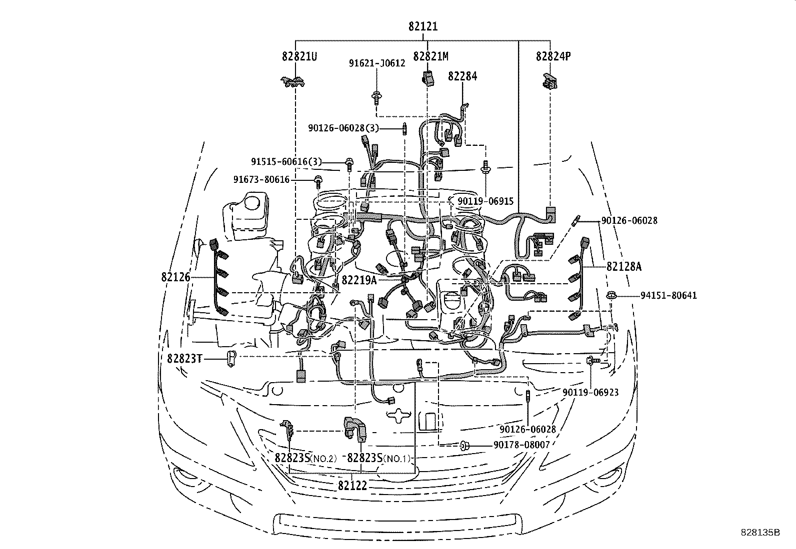 82142-60M00 WIRE, INSTRUMENT PANEL, NO.2 product image