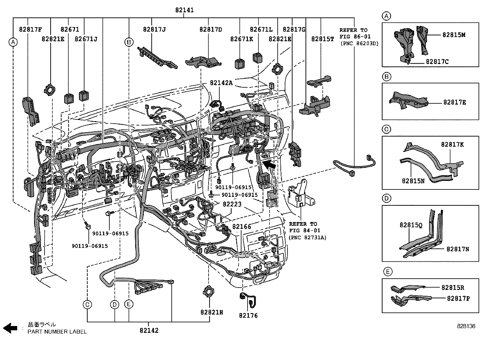 82142-60M00 WIRE, INSTRUMENT PANEL, NO.2 product image