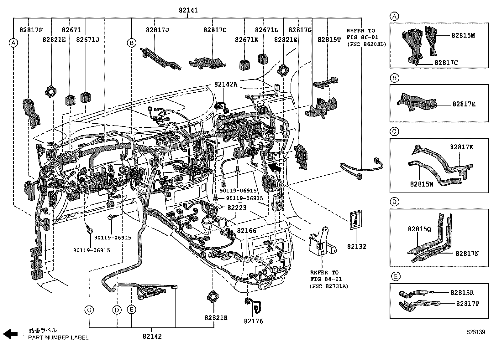 82191-60180 WIRE, FRONT SEAT, RH product image