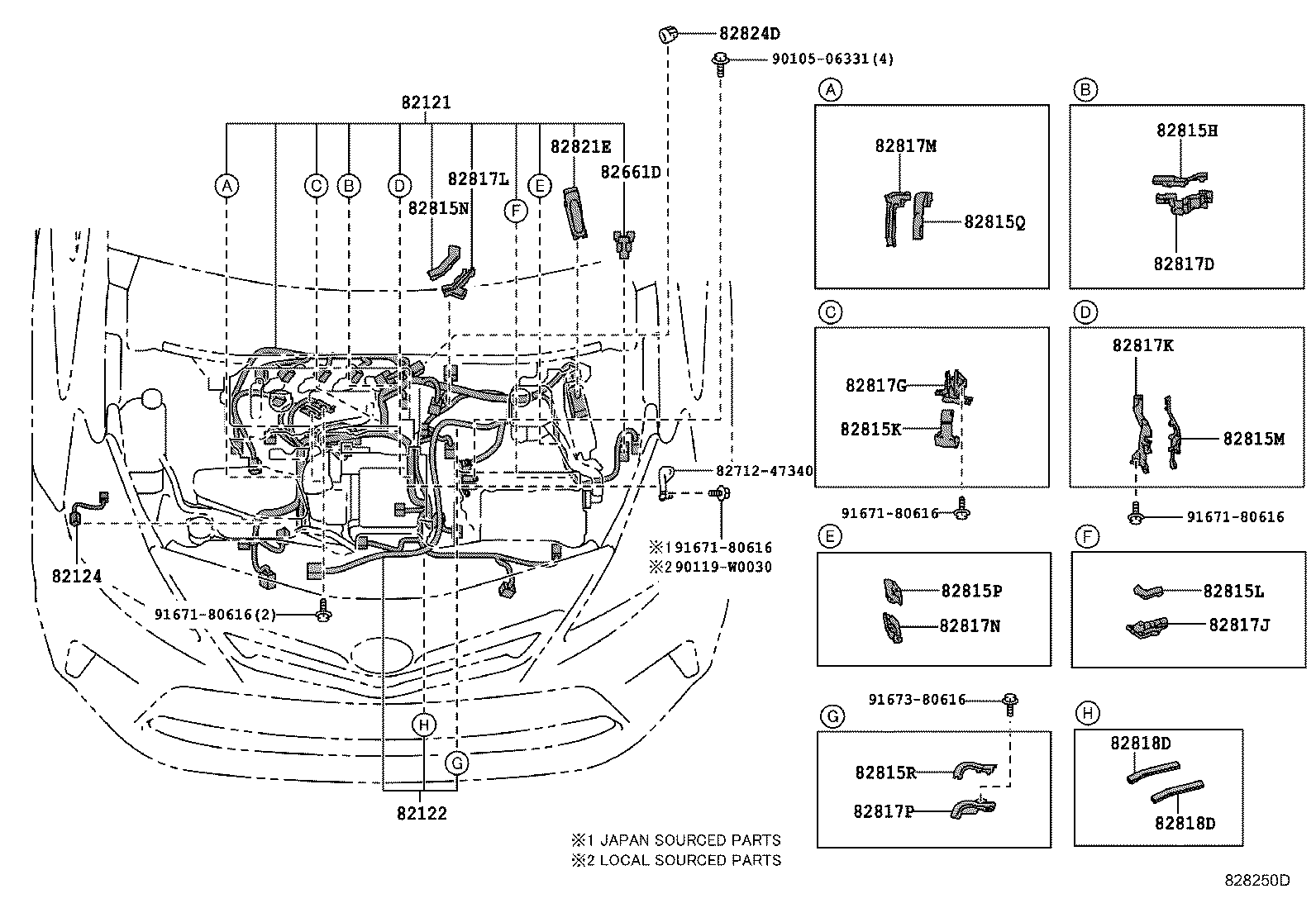 82142-47290 WIRE, INSTRUMENT PANEL, NO.2 product image