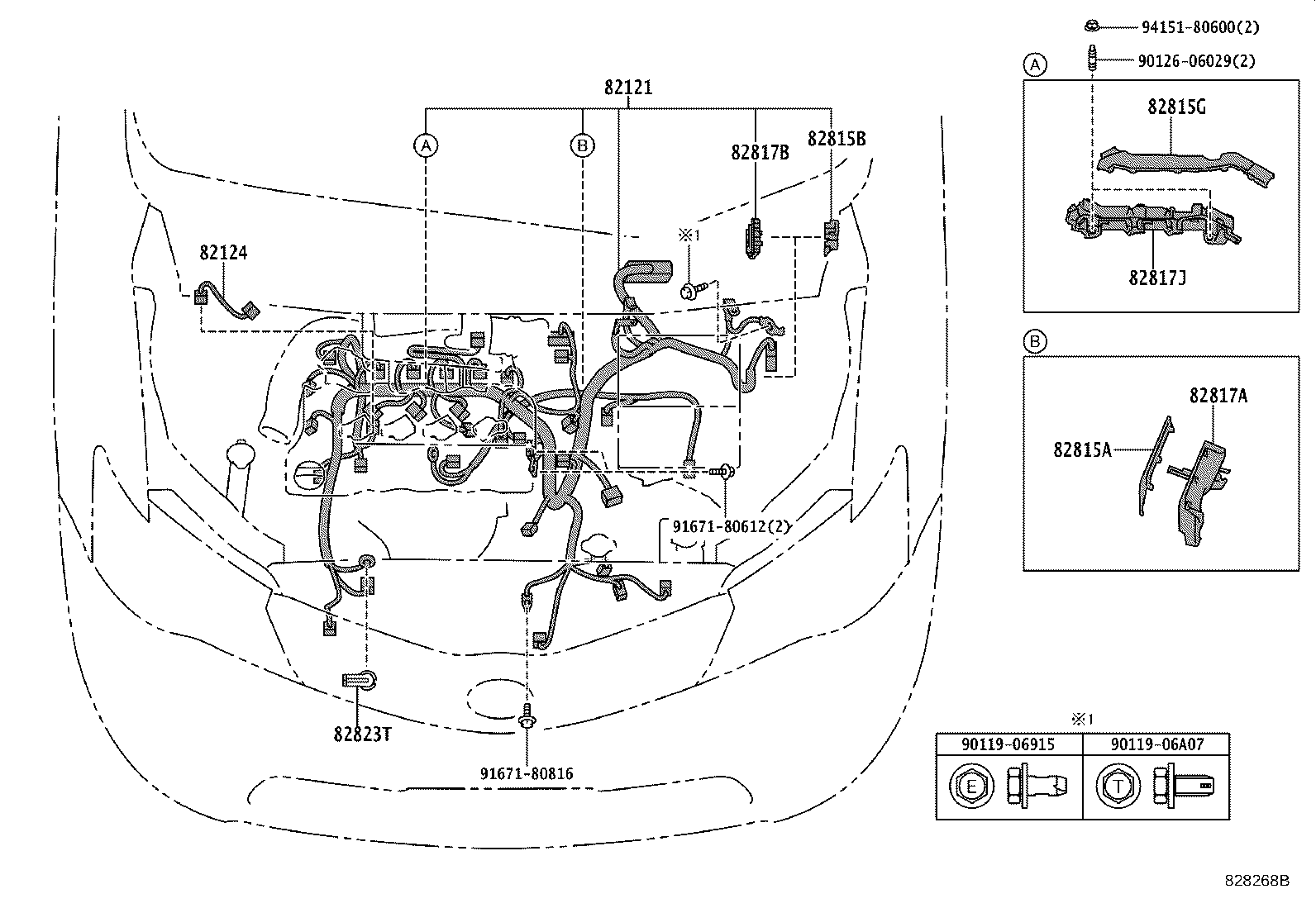 82191-13010 WIRE, FRONT SEAT, RH product image