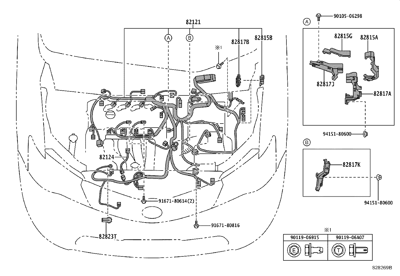 82191-13010 WIRE, FRONT SEAT, RH product image