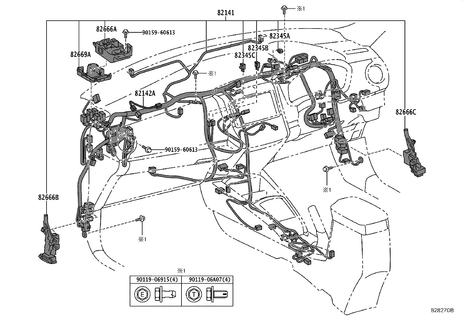 82191-13010 WIRE, FRONT SEAT, RH product image