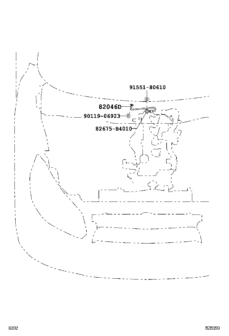 82153-B4010 WIRE, REAR DOOR, RH product image