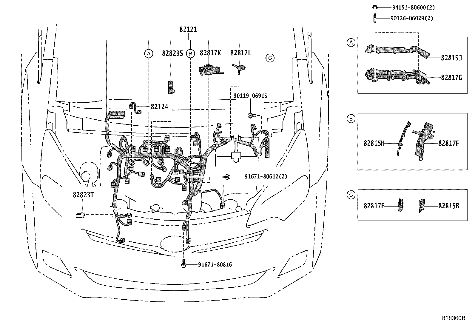 82817-0D130 PROTECTOR, WIRING HARNESS, NO.12 product image