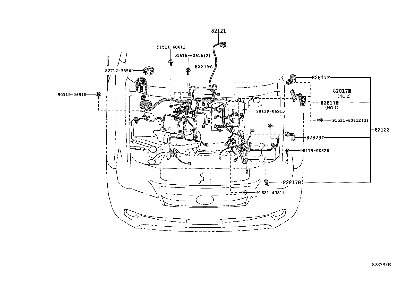 82142-6AT90 WIRE, INSTRUMENT PANEL, NO.2 product image