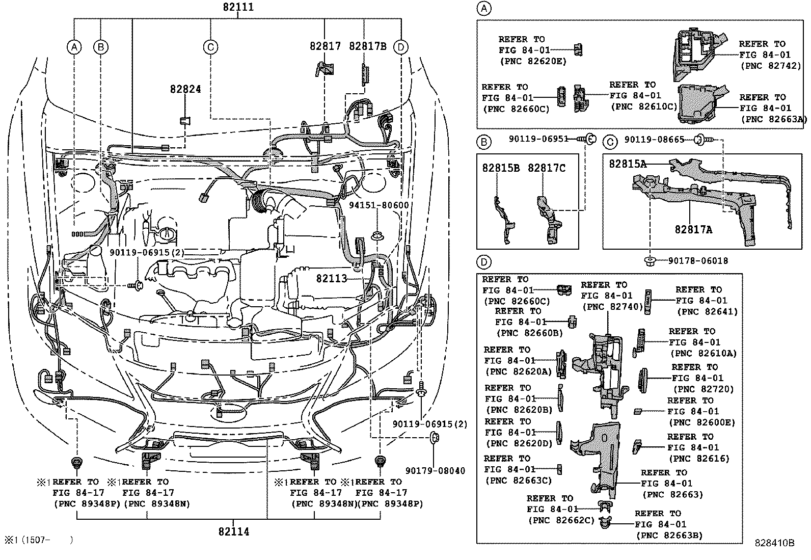 Toyota 82143-33110 WIRE, INSTRUMENT PANEL, NO.3
