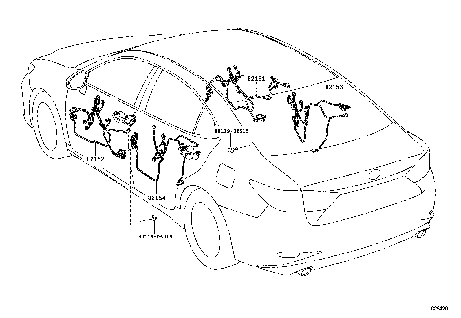 82191-33660 WIRE, FRONT SEAT, RH product image