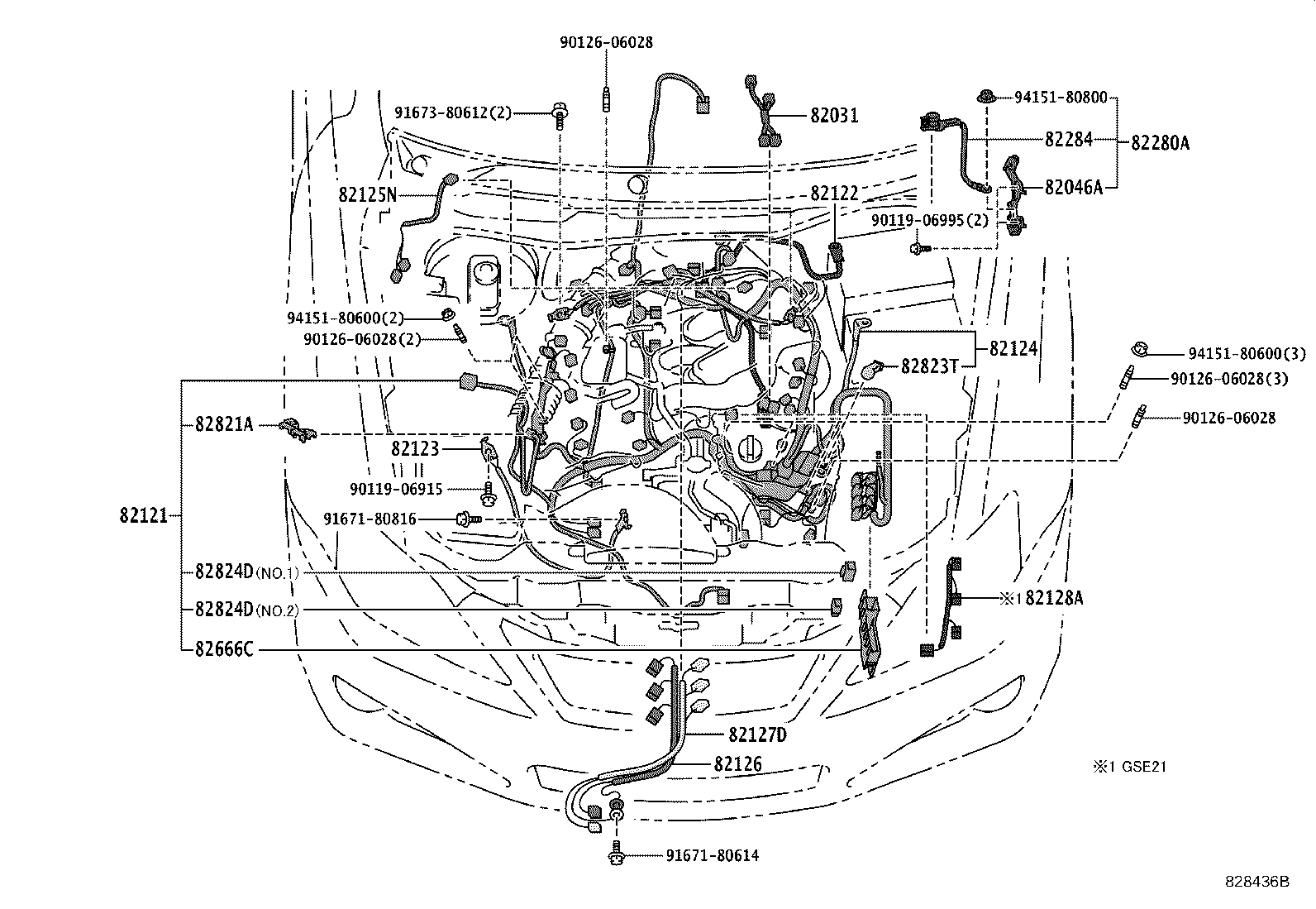 82183-53020 WIRE, LUGGAGE ROOM, NO.3 product image