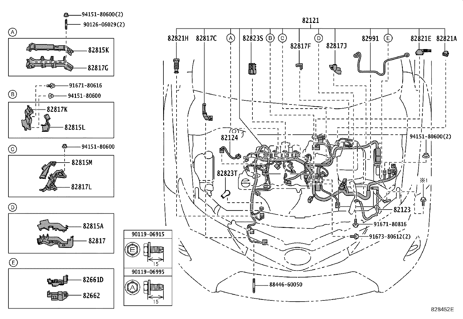 82142-12540 WIRE, INSTRUMENT PANEL, NO.2 product image