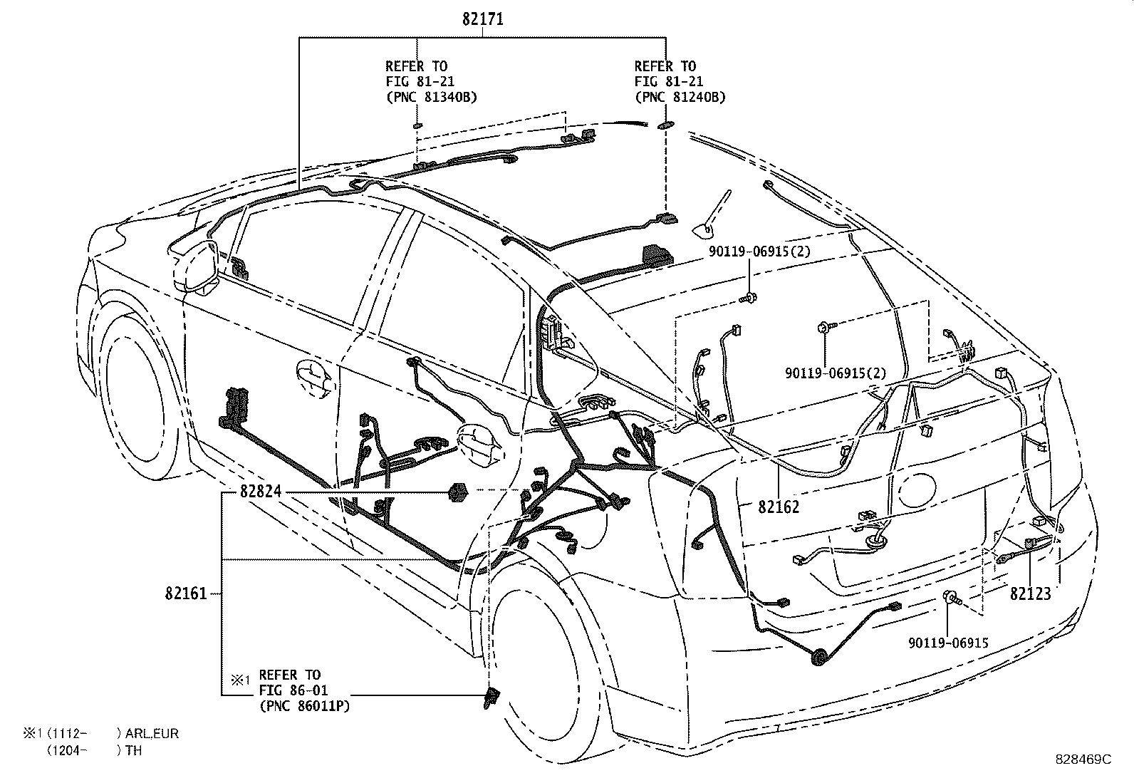 82124-0Q010 WIRE, ENGINE, NO.4 product image