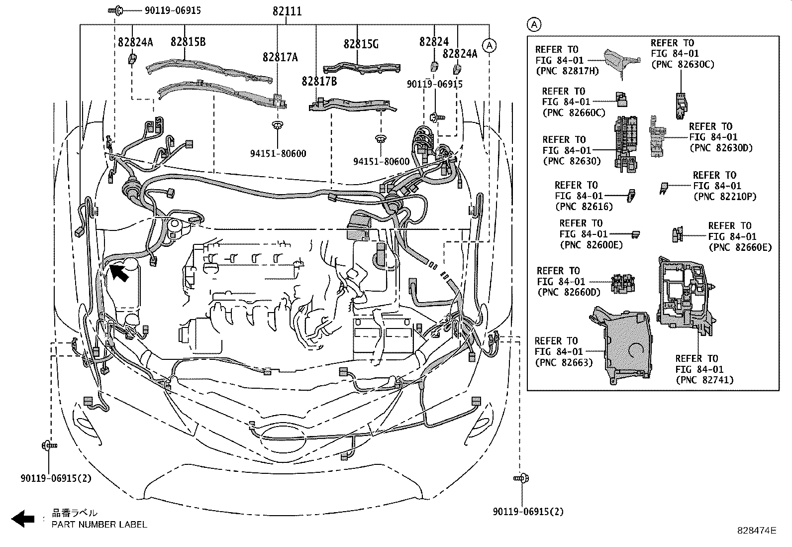 82142-12540 WIRE, INSTRUMENT PANEL, NO.2 product image