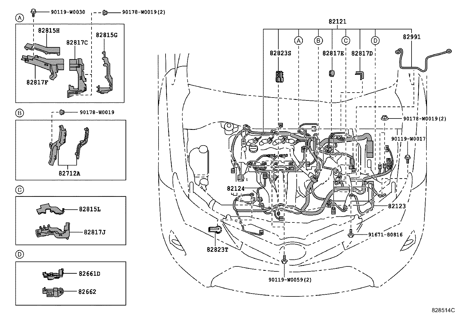 82817-02890 PROTECTOR, WIRING HARNESS, NO.13 product image