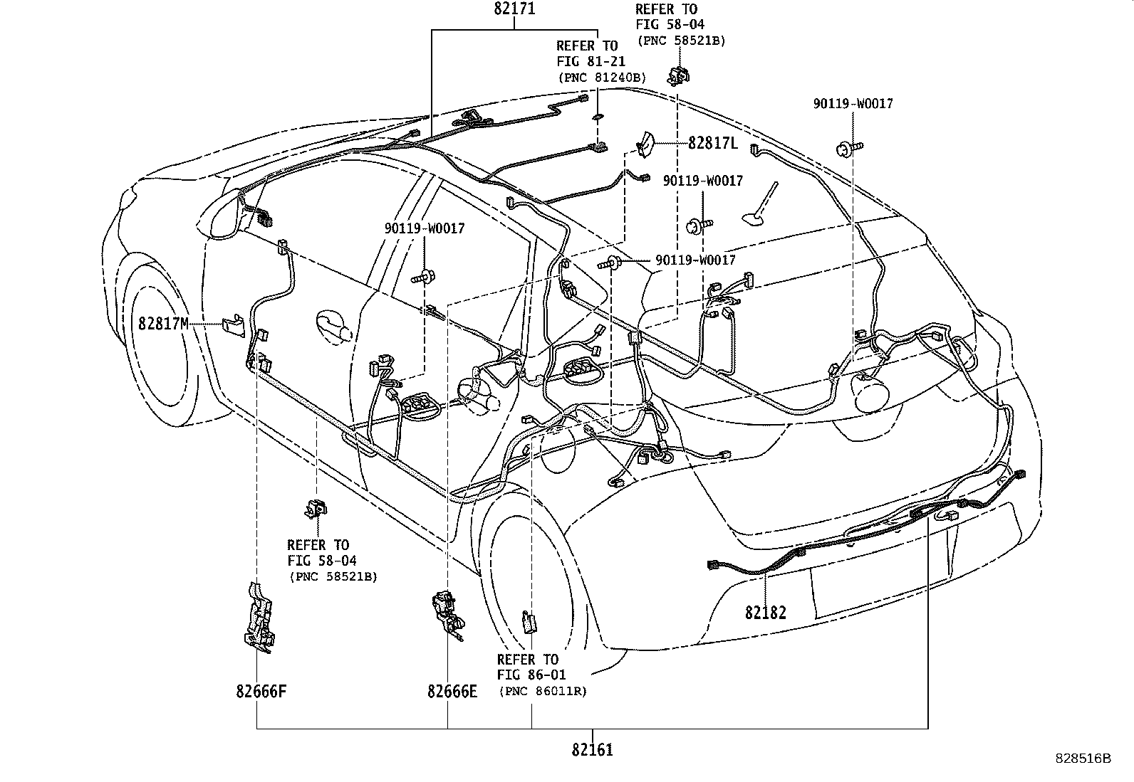 82154-02C20 WIRE, REAR DOOR, NO.2 product image
