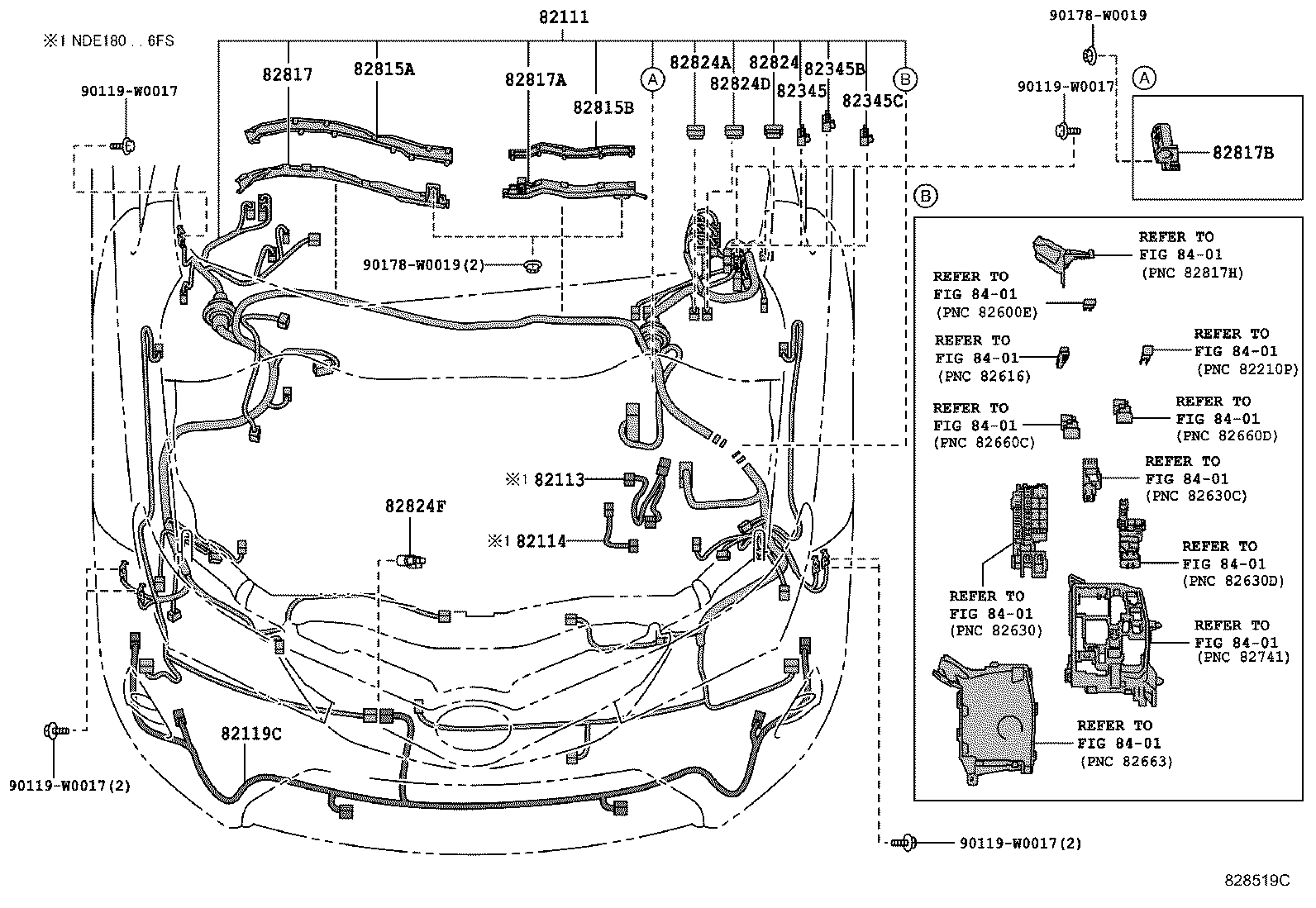 82817-02890 PROTECTOR, WIRING HARNESS, NO.13 product image