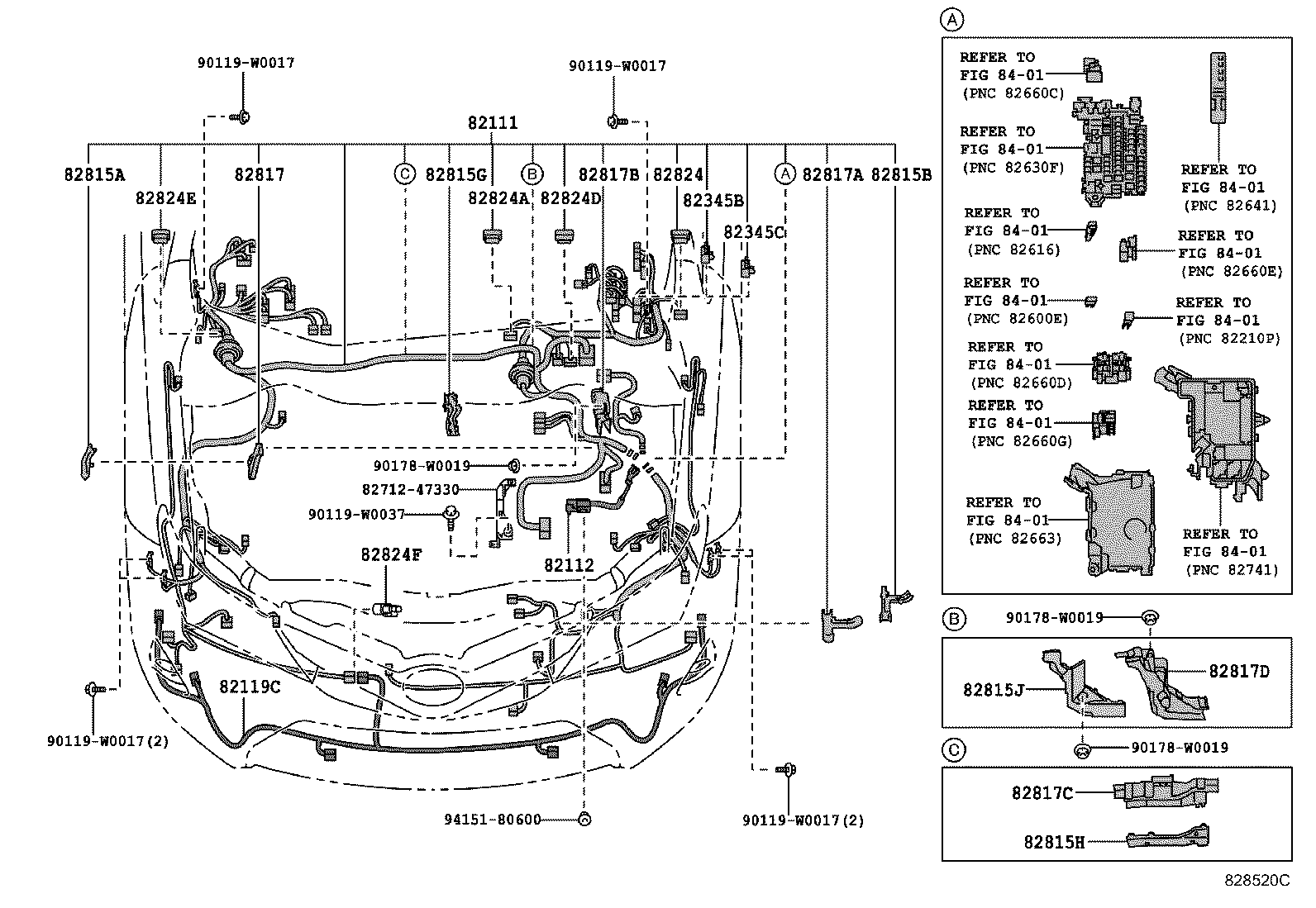 82817-02890 PROTECTOR, WIRING HARNESS, NO.13 product image