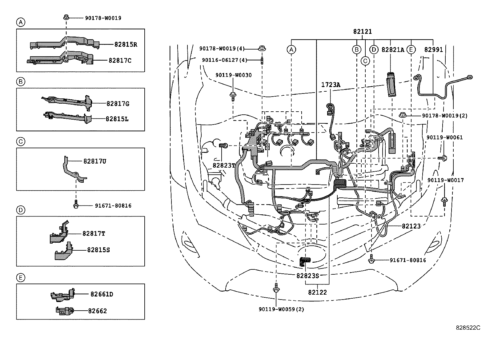82817-02890 PROTECTOR, WIRING HARNESS, NO.13 product image