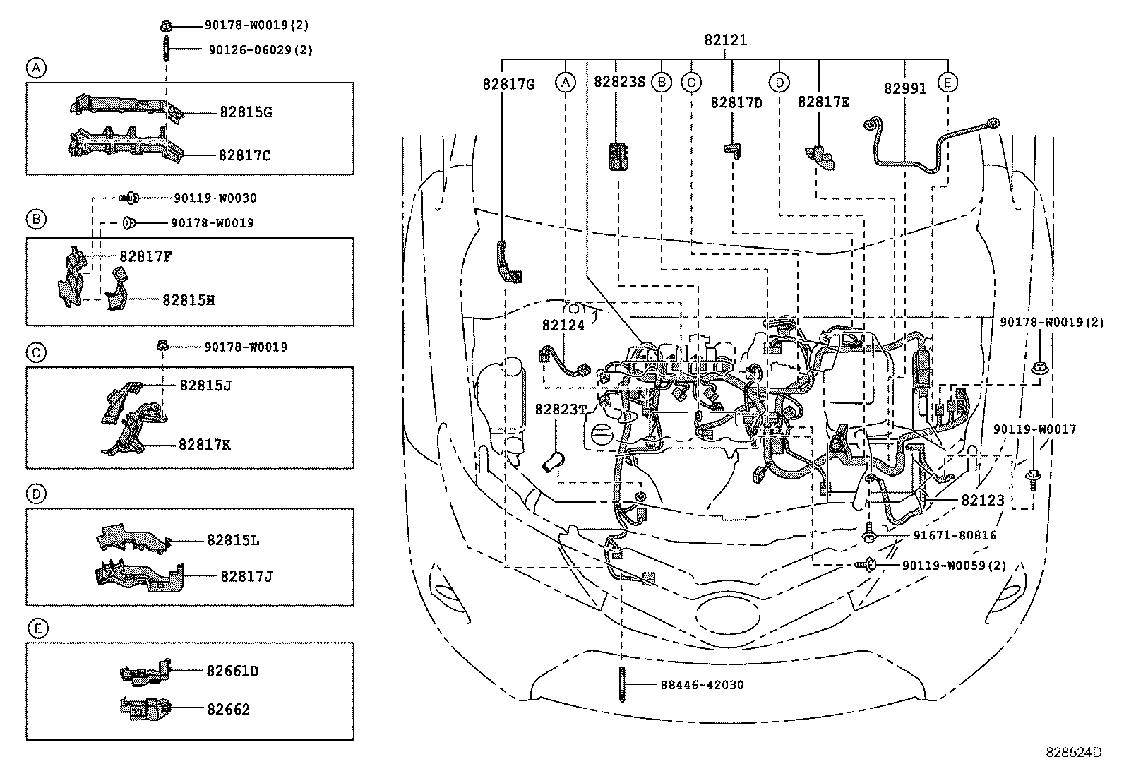 82817-02890 PROTECTOR, WIRING HARNESS, NO.13 product image
