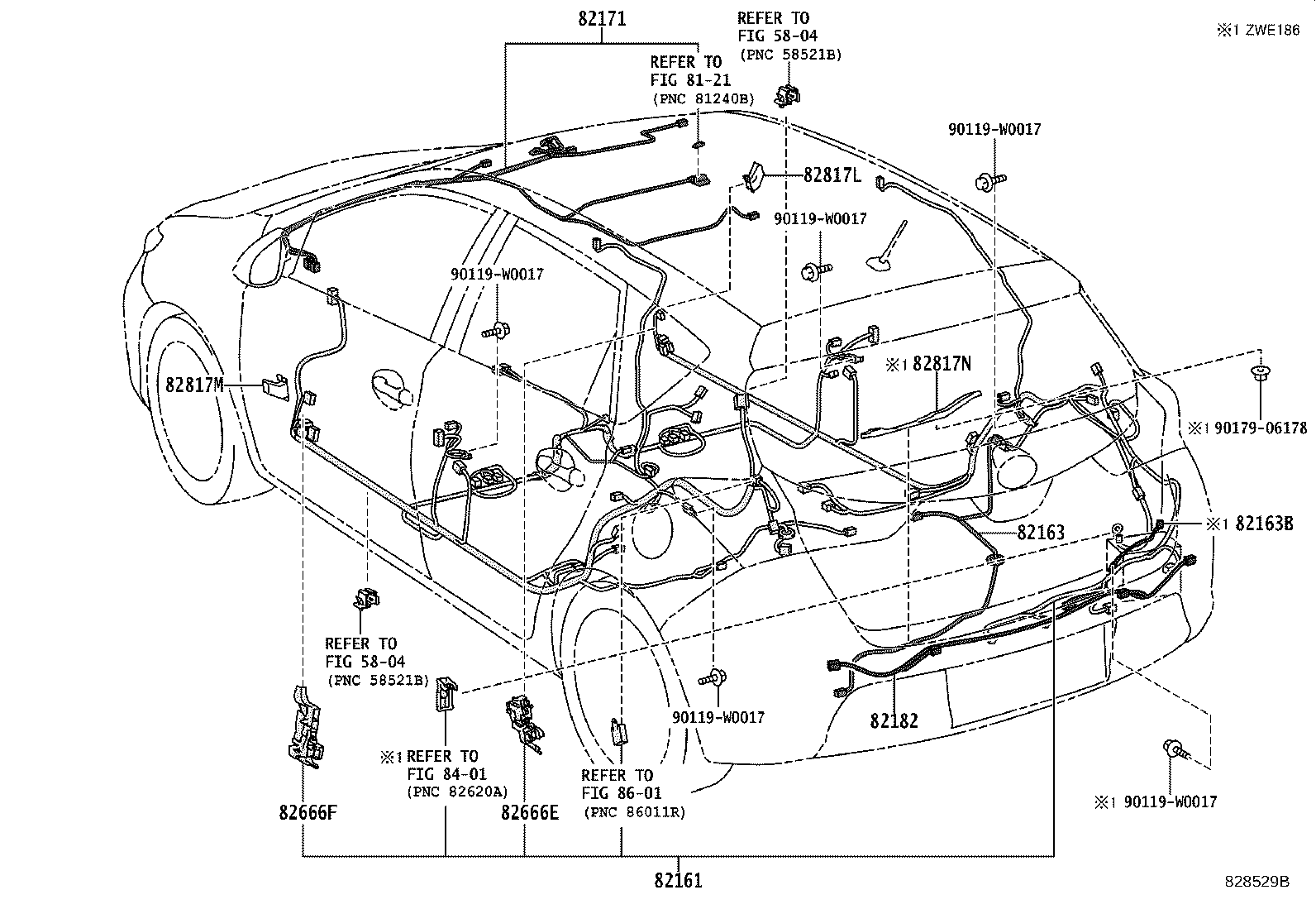82817-02890 PROTECTOR, WIRING HARNESS, NO.13 product image