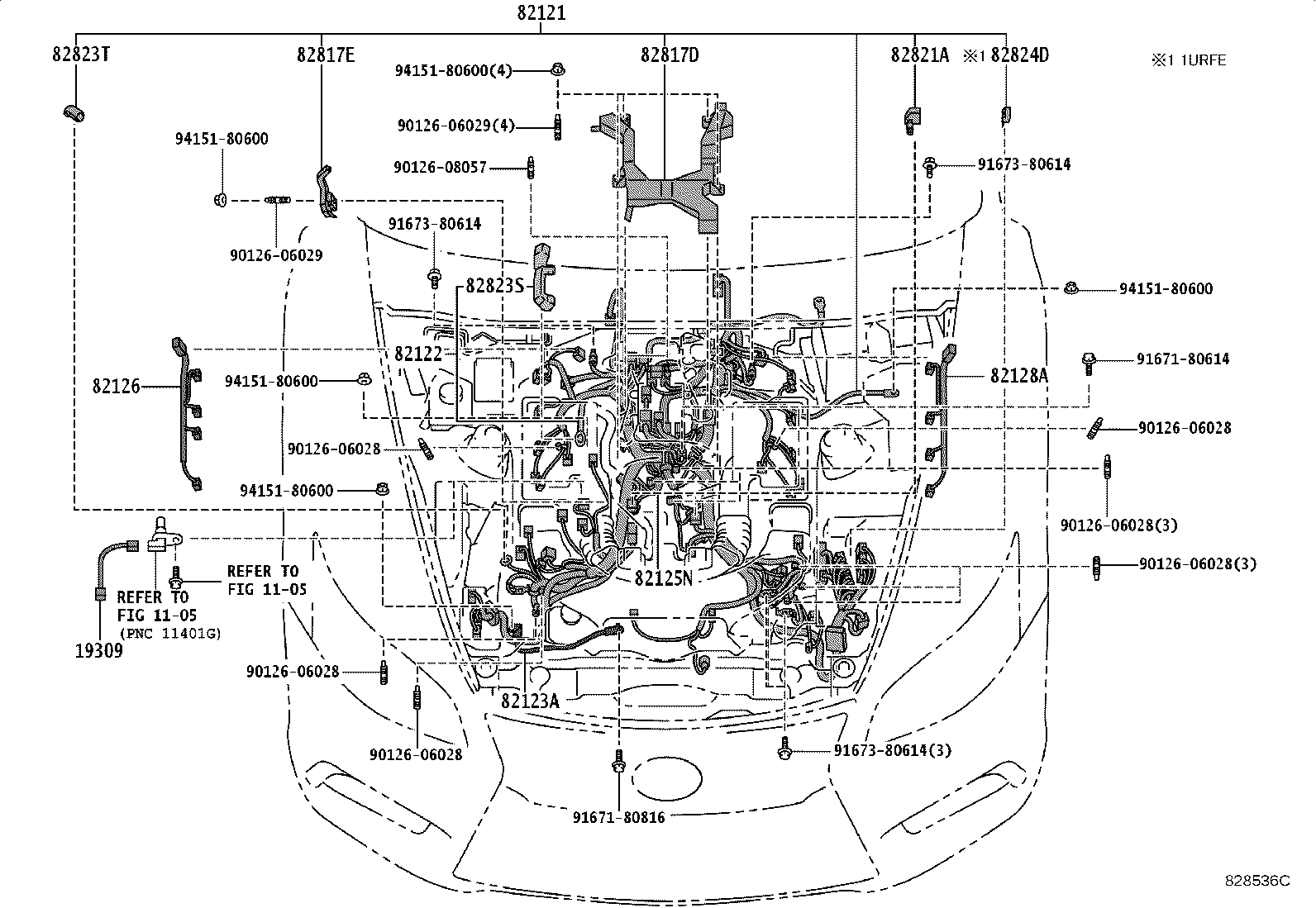 82191-50520 WIRE, FRONT SEAT, RH product image