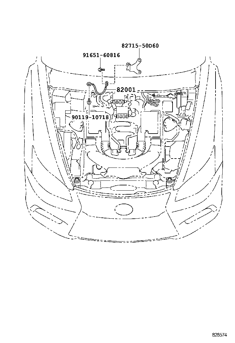 82142-50090 WIRE, INSTRUMENT PANEL, NO.2 product image