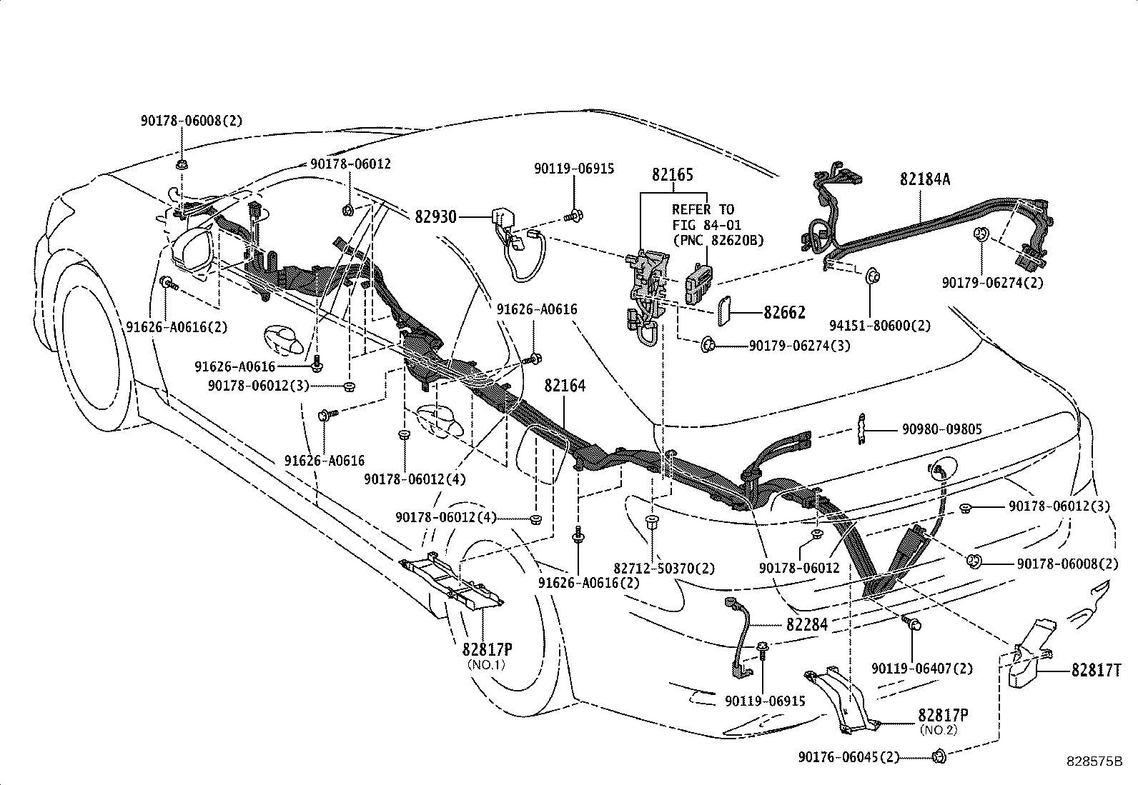 82142-50090 WIRE, INSTRUMENT PANEL, NO.2 product image