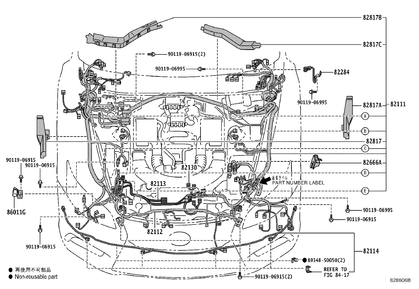 82191-50520 WIRE, FRONT SEAT, RH product image