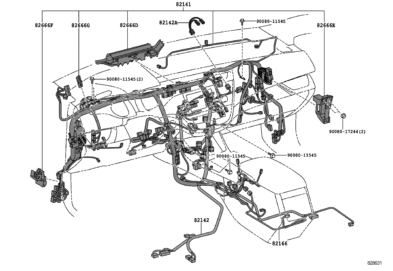 82191-07090 WIRE, FRONT SEAT, RH product image