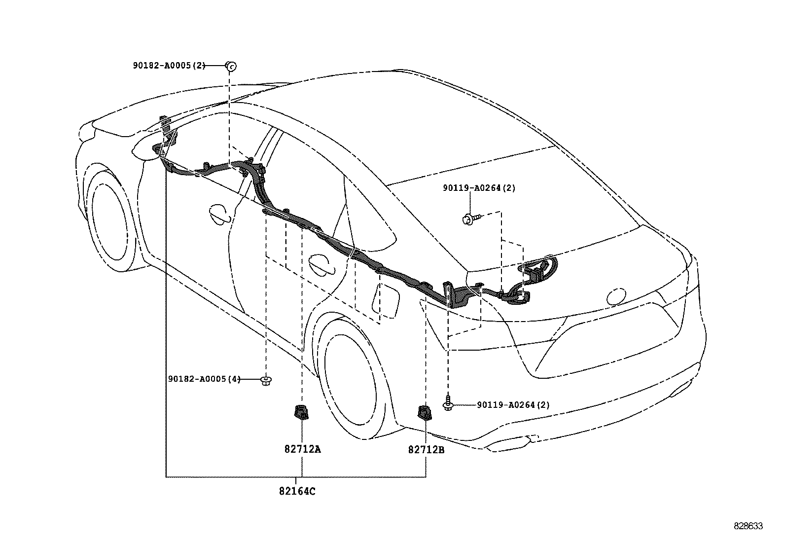 82191-07090 WIRE, FRONT SEAT, RH product image