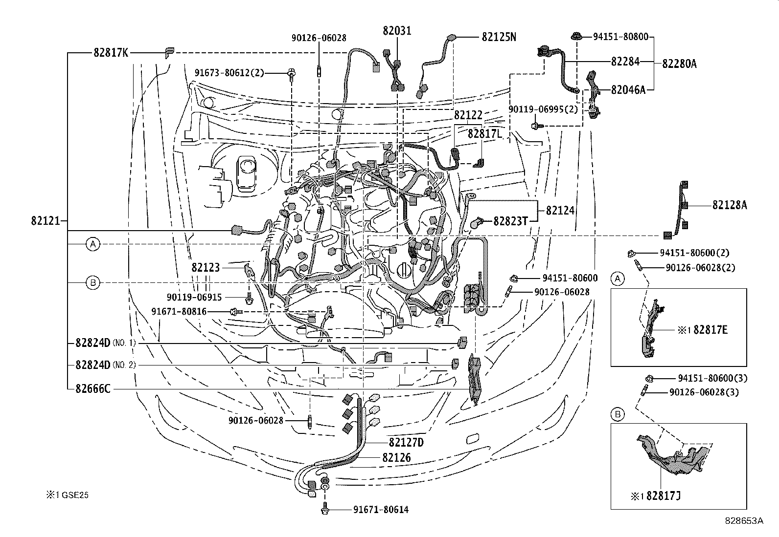 82191-53251 WIRE, FRONT SEAT, RH product image