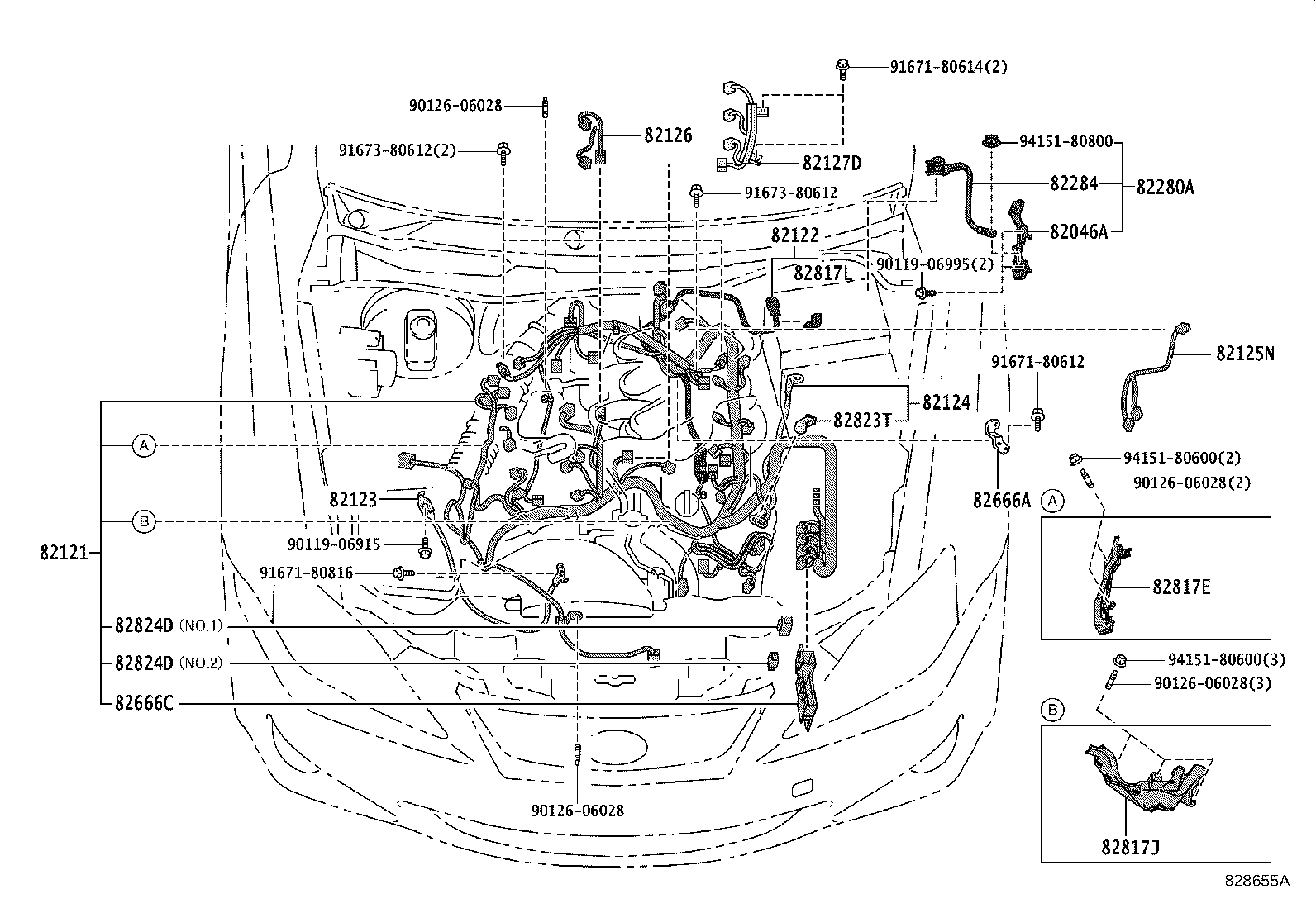 82112-53290 WIRE, ENGINE ROOM, NO.2 product image