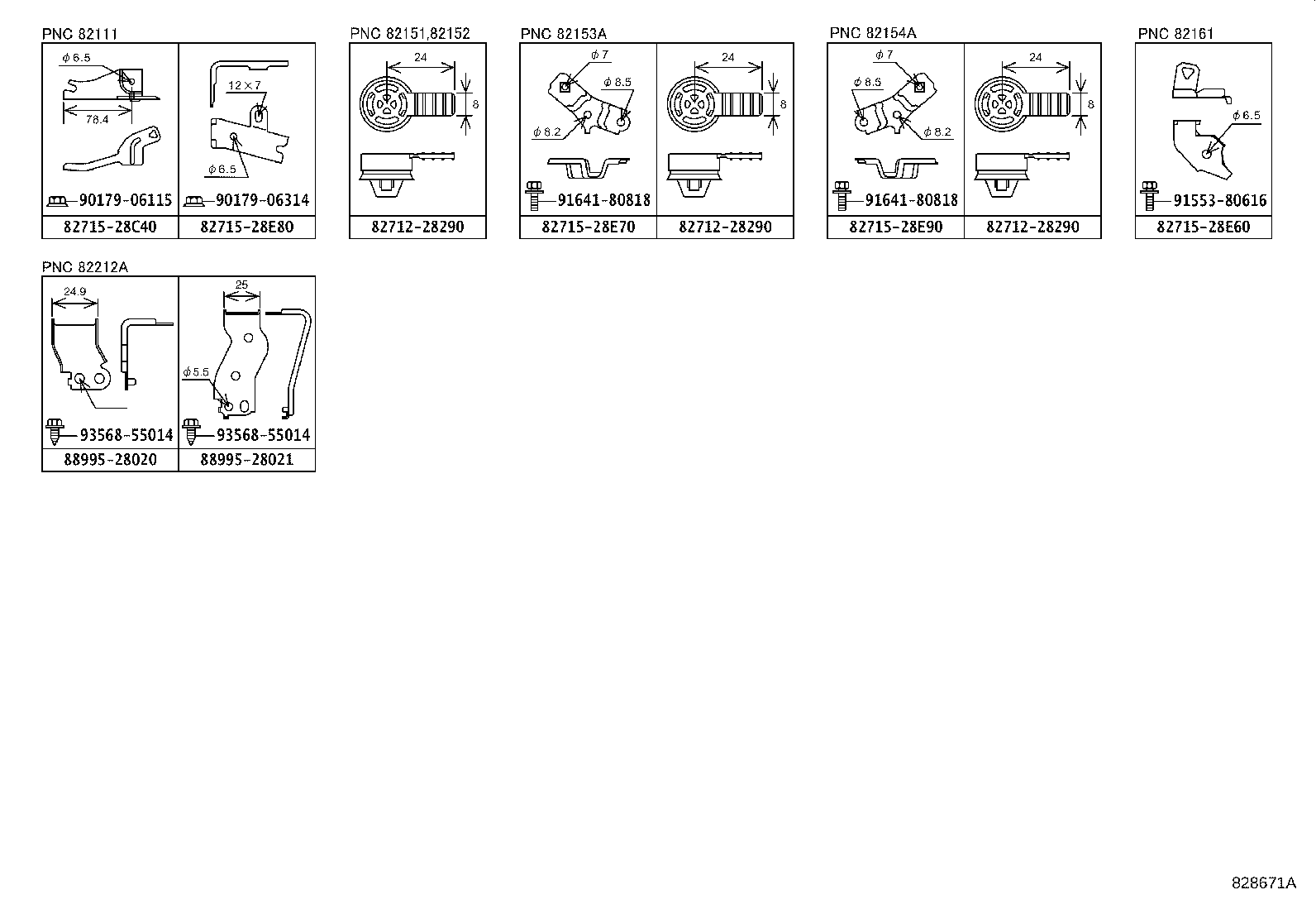 82142-28040 WIRE, INSTRUMENT PANEL, NO.2 product image